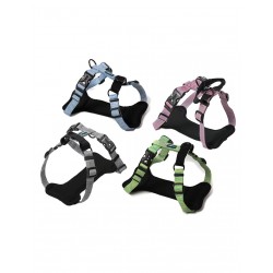 Pettorina in nylon secur-fit con triplo aggancio linea Deluxe