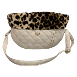 Eco Fur Walking Bag Quadra off white+ Cheetah