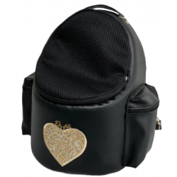 Back/Front /Car EggPack + Pockets Eco black+ gold heart+ cotton black