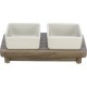 City Style Set Di Ciotole In Ceramica/Mdf