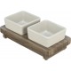 City Style Set Di Ciotole In Ceramica/Mdf