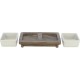 City Style Set Di Ciotole In Ceramica/Mdf