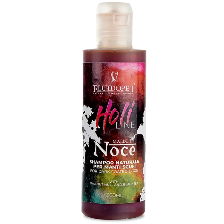 Mallo di Noce Shampoo Naturale per manti scuri – FluidoPet Holi Line